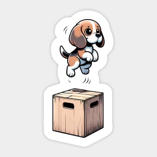 Beagle CrossFit Champion: Box Jump Bonanza Sticker